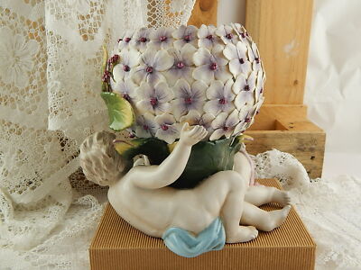 PREZIOSO RARO CENTROTAVOLA PORCELLANA TEDESCA COLLEZIONE ORTENSIA PUTTI