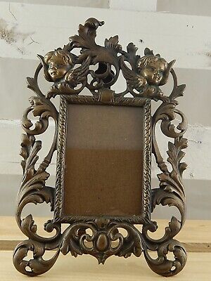ANTICA PREGEVOLE CORNICE PORTARITRATTI FOTO FUSIONE BRONZO AUTENTICA LIBERTY