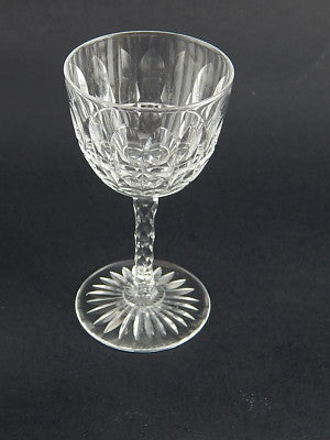 CRISTALLO SAINT LOUIS ART DECO BICCHIERE LIQUORE PORTO LAVORATO PUNTA DIAMANTE