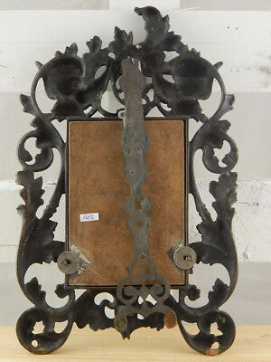 ANTICA PREGEVOLE CORNICE PORTARITRATTI FOTO FUSIONE BRONZO AUTENTICA LIBERTY