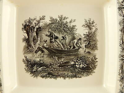 ANTICO RARO VILLEROY &BOCH PORCELLANA VASSOIO RAVIERA ARTEMIS BIANCO E NERO