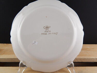 ANTICO 1946 PIATTO CERAMICA IMOLA TECNICA E DECORO SETTECENTO ITALIANO CM 19 #3