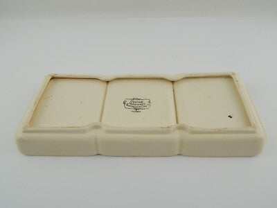 ANTICO VASSOIO SCOMPARTI CERAMICA MAIOLICA SARREGUEMINES OBERNAI XIX SECOLO