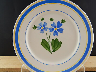 ARTE POVERA RARO ANTICO AUTENTICO PIATTO CERAMICA MONDOVI' DIPINTO A MANO