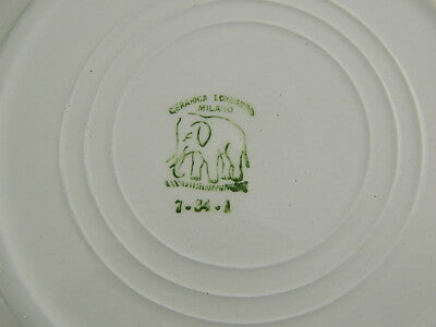 ANTICA TAZZA SCODELLA SET COLAZIONE A KAUFFMANN ELEFANTINO CERAMICA LOMBARDA ‘34