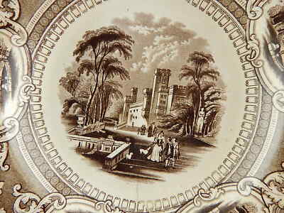 WEDGWOOD&CO CORINTHIA ANTICO RARO PIATTO FONDO CERAMICA FINE 1800 DIFETTO