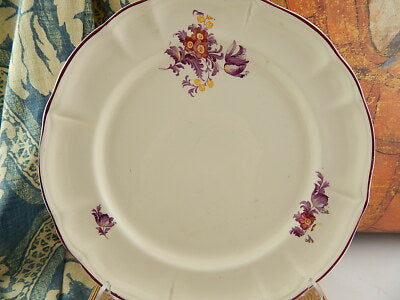 ANTICO PIATTO SOCIETA' CERAMICA ITALIANA LAVENO VERBANUM STONE DECORI VIOLA DECO