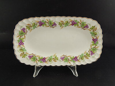 ANTICO 1939 PIATTO VASSOIO SANDWICH SEMI PORCELLANA J. & G. MEAKIN TRALCI UVA