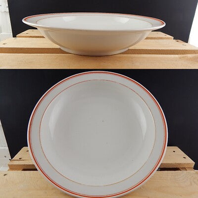 ANTICO CENTROTAVOLA INSALATIERA PORCELLANA MANIFATTURA GINORI DOCCIA METÀ 800