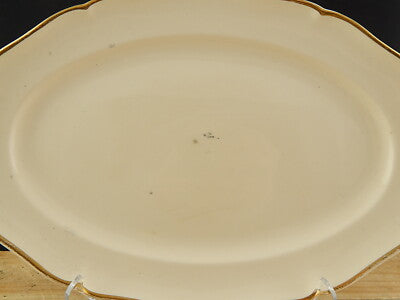 ANTICO VASSOIO PIATTO OVALE PORCELLANA PROFILO ORO VILLEROY&BOCH METTLACH