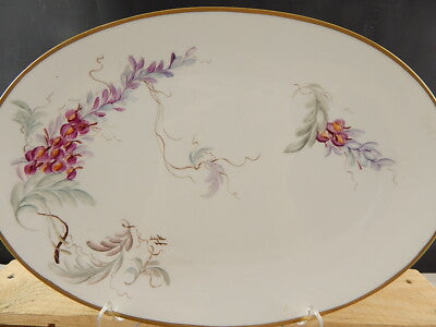 VINTAGE WINTERLING VASSOIO PIATTO OVALE PORTATA PORCELLANA DIPINTO MANO #5331
