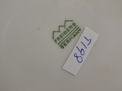 ANTICO CENTROTAVOLA FRUTTIERA PORCELLANA FREIBERG BAVARIA BOUQUET FIORI ESTIVI