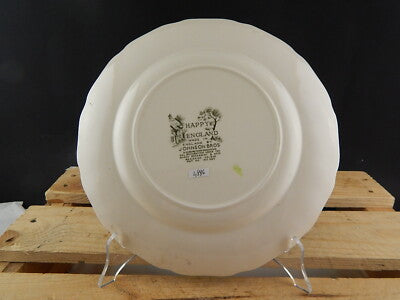 SET 6 PIATTI DESSERT SEMI PORCELLANA JOHNSON BROS HAPPY ENGLAND STAMPA MANO