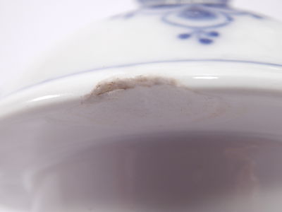 ANTICA CAFFETTIERA PORCELLANA ROYAL COPENHAGEN BLUE FLUTED COFFEE POT 1930