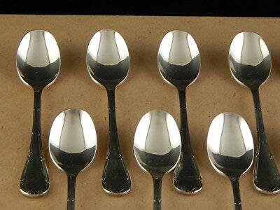 VINTAGE SET 12 CUCCHIAINI ARGENTATI SILVER PLATE NODO D'AMORE CM. 15