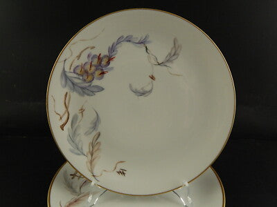 VINTAGE WUNSIEDEL BAVARIA PORCELLANA SERVIZIO TAVOLA 6 PIATTI PIANI DIPINTI MANO