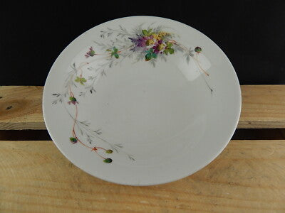 ANTICA ALZATA FRUTTIERA PORCELLANA GINORI METÀ 1800 DIPINTA MANO FIORI DI CAMPO