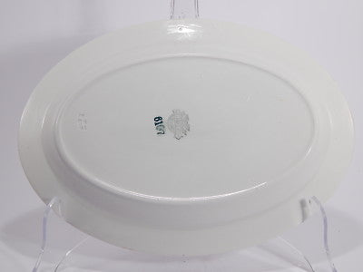 ANTICO PIATTO OVALE RAVIERA PORCELLANA CERAMICA VILLEROY&BOCH METTLACH FINE 1800