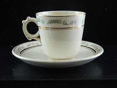 ANTICO SET TAZZA+PIATTINO FINE 800 PORCELLANA CERAMICA RICHARD MILANO COLLEZIONE