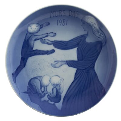 ROYAL COPENHAGEN PIATTO FESTA DELLA MAMMA 1981 ORIGINALE PORCELLANA PRIMA SCELTA