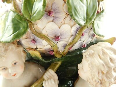 PREZIOSO RARO CENTROTAVOLA PORCELLANA TEDESCA COLLEZIONE ORTENSIA PUTTI