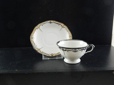 ANTICA PREZIOSA 1935 COLLEZIONE TAZZINA PORCELLANA BIANCA ARGENTO OSCAR SCHALLER