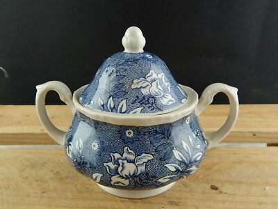 VINTAGE ZUCCHERIERA POTTERY SEMI PORCELLANA INGLESE GRINDLEY ROYAL TUDOR VELVET