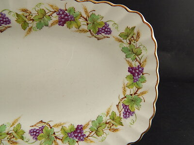 ANTICO 1939 PIATTO VASSOIO SANDWICH SEMI PORCELLANA J. & G. MEAKIN TRALCI UVA