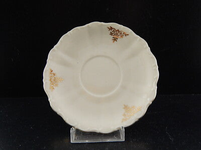 ANTICA TAZZA PIATTINO PORCELLANA AVORIO ORO ZECCHINO BAVARIA SELTMANN THERESIA