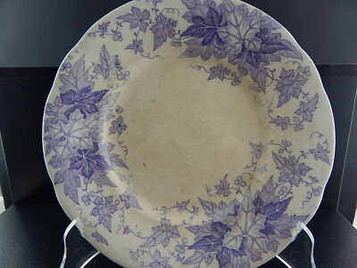 ANTICO PIATTO CERAMICA SARREGUEMINES U&C BRYONIA VIOLA FINE 1800 ART NOUVEAU 932