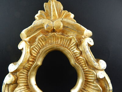 ANTICA PREZIOSA CORNICE LEGNO SCOLPITO DECORATA PASTIGLIA DORATA LUIGI XV 1700 #