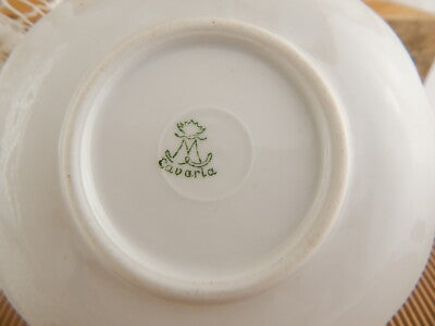 ANTICO RARO SET CAFFE' PORCELLANA ARGENTO MITTERTEICH BAVARIA US ZONE ANNI '40