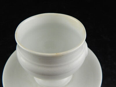 ANTICA SALSIERA MOSTARDIERA CERAMICA BIANCA RICHARD MILANO FINE 1800