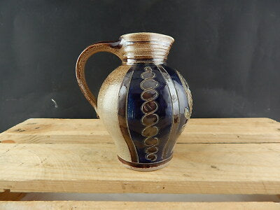 VINTAGE CARAFFA BROCCA VERSATOIO CERAMICA MAIOLICA STONE WARE INGLESE SMALTATA