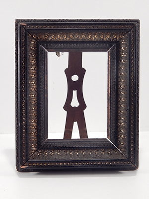 ANTICA CORNICE PORTAFOTO LEGNO MASSELLO FREGI DORATI BIEDERMEIER FRAME