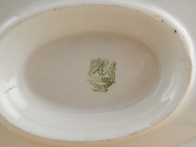 ANTICA ART DECO SALSIERA PORCELLANA DECORO ARGENTO VERBANO LAVENO 1935 ANDLOVITZ