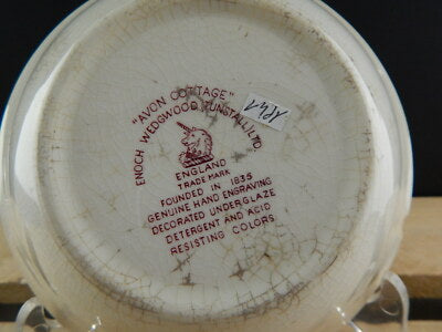 VINTAGE ENOCH WEDGWOOD TUNSTALL AVON COTTAGE CIOTOLA GELATO CEREALI DIFETTO