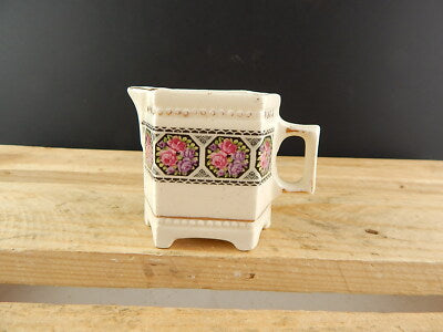 ANTICA AUTENTICA LIBERTY LATTIERA BRICCO CERAMICA DECORATA CON ROSE LUISE