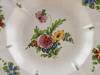 ANTICO 1946 PIATTO FONDO CERAMICA IMOLA TECNICA E DECORO SETTECENTO ITALIANO #7
