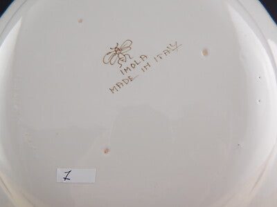 ANTICO 1946 PIATTO FONDO CERAMICA IMOLA TECNICA E DECORO SETTECENTO ITALIANO #7