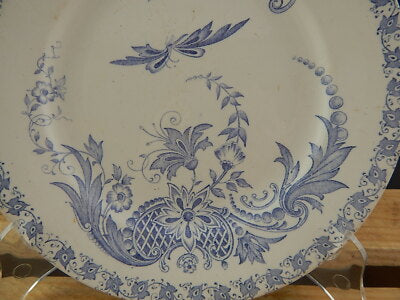 ANTICO RARO PIATTO CERAMICA RICHARD MILANO DECORO IDEA FARFALLA FINE 800 #5023