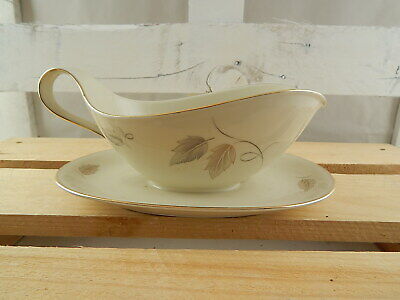 ANTICA SALSIERA PORCELLANA TEDESCA H&CO HEINRICH SELB BAVARIA AVORIO ORO AUTUNNO