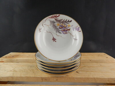 HUTSCHENREUTHER SERVIZIO 6 CIOTOLE PORCELLANA MACEDONIA GELATO DIPINTE MANO