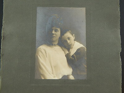 ANTICA FOTOGRAFIA PRIMO 900 BOERI VERCELLI RITRATTO MAMMA CON BAMBINO