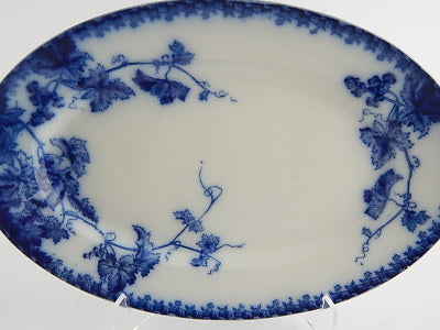 ANTICO VASSOIO OVALE CERAMICA PORCELLANA SARREGUEMINES U & C DECOR 8077 1850