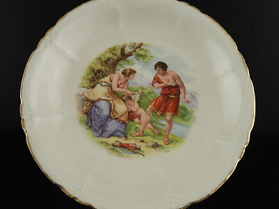 ANTICA ALZATA FRUTTIERA PORCELLANA RICHARD GINORI DECORO MITOLOGICO DEL 1927