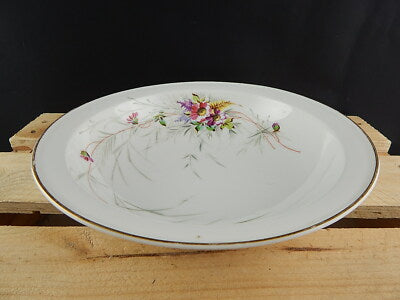 ANTICA CIOTOLA FRUTTIERA PORCELLANA GINORI METÀ 1800 DIPINTA MANO FIORI DI CAMPO