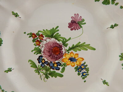 ANTICO 1946 PIATTO PIANO CERAMICA IMOLA TECNICA E DECORO SETTECENTO ITALIANO #13