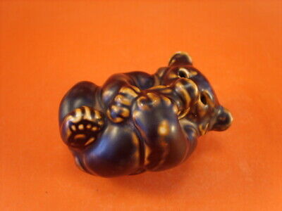 STATUINA PORCELLANA ROYAL COPENHAGEN STONEWARE "Cucciolo Orso Bruno" 21434 ORIGI