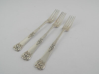 ANTICA RARA FORCHETTA LIBERTY ART NOUVEAU ARGENTATA BAGNO ARGENTO 925 SHEFFIELD